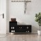 Gossi pantofar, negru, 102x36x60 cm, lemn compozit