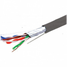 Rola cablu de retea RJ45 FTP cat. 5e cu sufa CU 305m Gri, TE088584