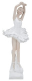Cumpara ieftin Decoratiune din rasina Ballerina Dancing B Alb / Nude, l8xA8xH23 cm