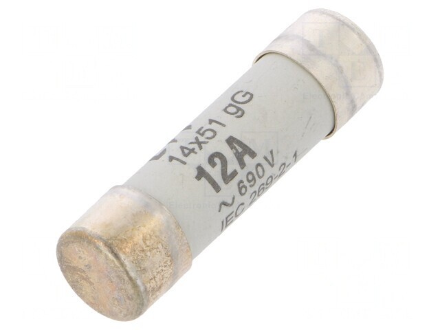 Siguranță cilindrică industrială gG 12A 690VAC