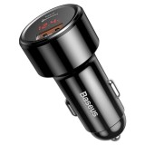 Baseus - Car Charger Magic Series (CCMLC20C-01/C00035400117-Z1) - Display, USB, Type-C, Quick Charge 4.0, QC 3.0, 45W - Black