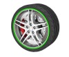 Protectii jante auto Lumi LUXURY, inele decorative, verde, set complet, montaj facil