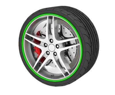 Set protectii jante / inele jante - Verde foto