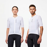 Tricou ciclism pe șosea vară UNISEX - RACER 2 Alb, Van Rysel