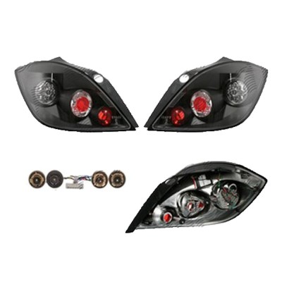 Set stopuri Spate Opel Astra H, 10.2003-04.2007, Hatchback 5 Usi, partea Stanga+Dreapta, LED; negru, transparent; cu locas bec; tuning; Omologare: EC foto