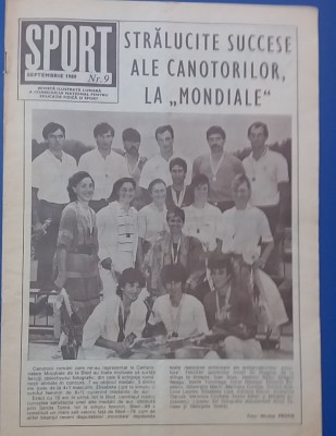 myh 110 - Revista SPORT - nr 9/septembrie 1989 foto