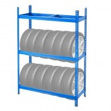 Suport de perete Vivatechnix pentru 12 anvelope, 1300 x 500 x 1790 mm, max 150 kg, 2 rafturi