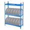 Suport de perete Vivatechnix pentru 12 anvelope, 1300 x 500 x 1790 mm, max 150 kg, 2 rafturi