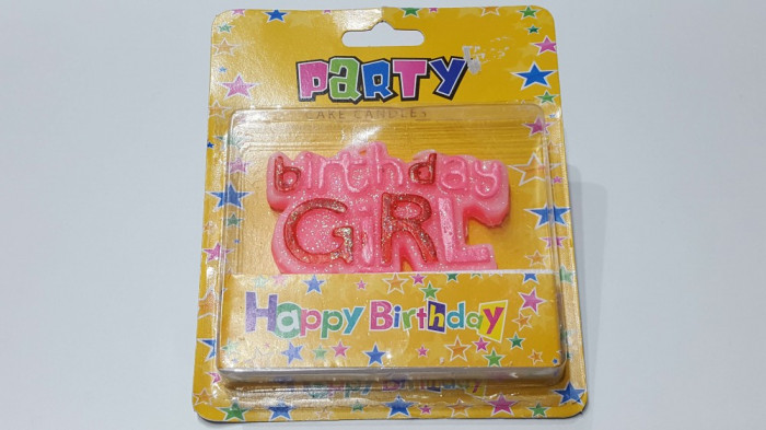Lumanare pentru petrecere, fata, &amp;quot;Birthday Girl&amp;quot;
