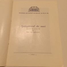 PROGRAM VECHI - TEATRU DE OPERA SI BALET - SPĂRGĂTORUL DE NUCI - 1961
