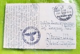 G625-Carte postal veche interbelica- Baile WILDUNGEN-Ameren cu stampila militara zwastica 3 Reich, suflarea si baia Ameren 14/9 cm, stare buna.