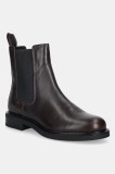 Vagabond Shoemakers ghete chelsea de piele FREYA culoarea maro, cu toc plat, 6006-101-31