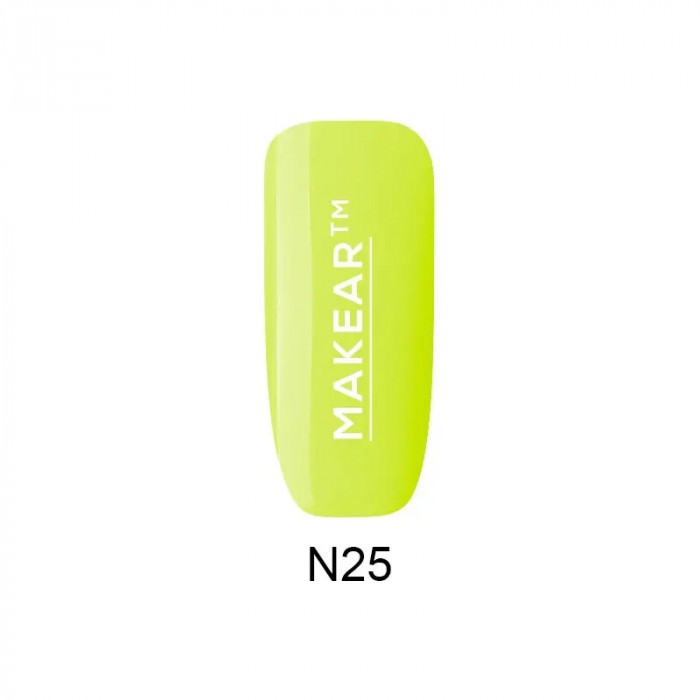 Makear Gel colorat pentru unghii &ndash; Neon light yellow &ndash; N25, 8ml