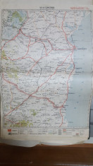 Harta Constan?a, Mangalia, Cernavoda, Medgidia, Cobadin, 1928 foto