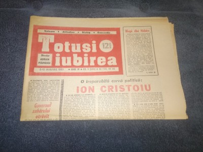 ZIARUL TOTUSI IUBIREA 8 15 IANUARIE 1993 foto