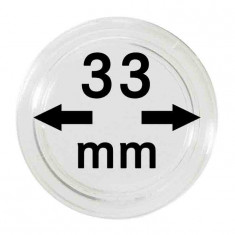 Capsule pentru monede - 10 buc. in cutie - 33 mm dimensiune intrare