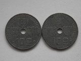 LOT 2 MONEDE DIFERITE 10 CENTIMES BELGIA 1942