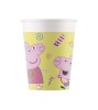Set 8 Pahare Petrecere Din Carton, Model Peppa Pig 200 ml, Godan