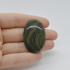 Cabochon jasp zebra verde 41x27x6mm c14