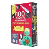 Usborne 100 Things to Know About 3 Books Collection Set (Science, The Human Body &amp; Space)