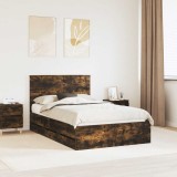 Cumpara ieftin Cadru de pat Stejar fumuriu 120 x 190 cm Lemn Ingineresc