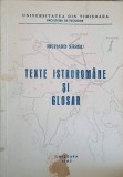 Texte Istroromane si Glosar - Richard Sarbu - 1987 - Timisoara - Limba Romana - Carte Filosofie - 124 Pagini
