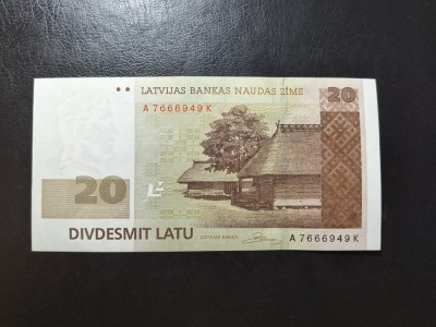 LETONIA 20 LATU 2009 UNC foto