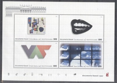 Germany Bundes 1997 Dokumenta Kassel perf. sheet Mi.B39 MNH DA.186 foto