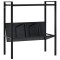 Gossi etajera carti 2 rafturi, negru, 52x28x59 cm, lemn prelucrat