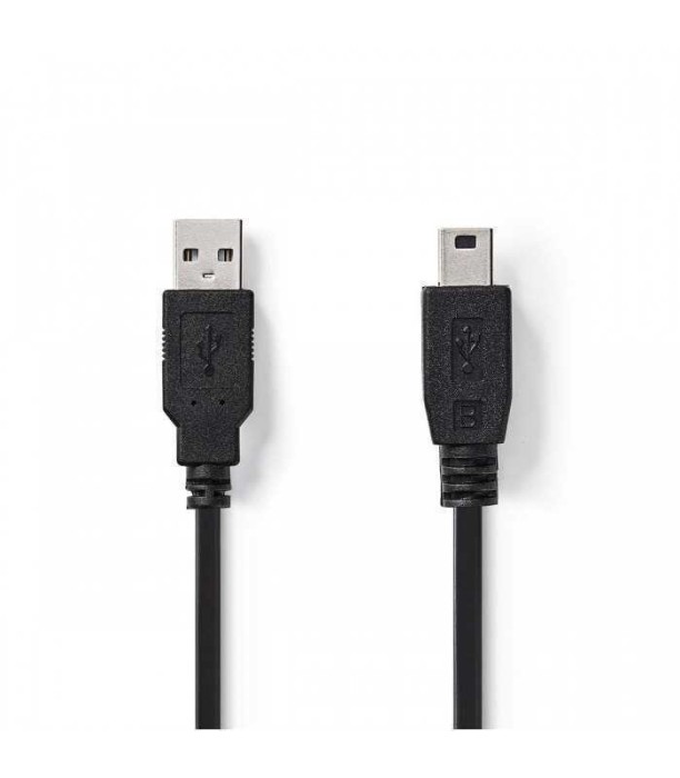 Cablu USB 2.0 USB A tata - Mini USB tata 2m Nedis