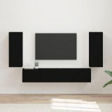 Cumpara ieftin Set Dulap pentru Televizor Montat pe Perete 4 buc. Negru