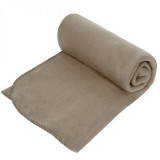 Pătură Fleece Dublă, Gri, 220x240cm, Poliester, Oem