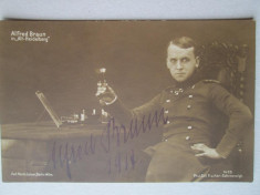 Poza veche cu Autograf: Alfred Braun, Actor si Regizor renumit, semnat 1917 foto