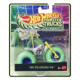 HOT WHEELS MONSTER TRUCK GLOW IN THE DARK MASINUTA TRI TO CRUSH ME SCARA 1 LA 64