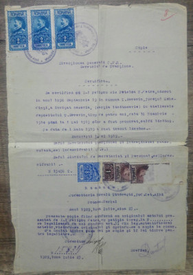 Copie certificat meseria de lacatus// Atelierele CFR 1929 foto