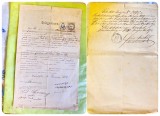 H151-I-Obligatiune Banca Oraviteana veche 1883-raritate- Romania-Austria-Ungaria. Document vechi in romana.Timbru imperial, stampila coroana Ungaria.