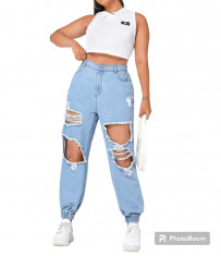 Blugi damă 4XL Ripped Jeans foto