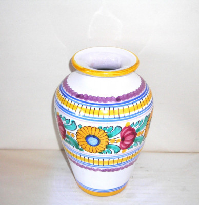 Vaza ceramica emailata pictata manual - Libusa - Slov.Keramika Modra, Slovacia foto