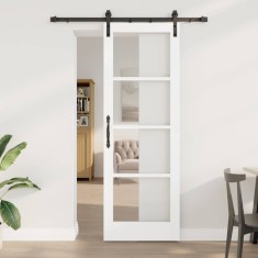 Ușă Glisantă vidaXL cu Set de Accesorii &amp;#039;ORKDAL&amp;#039;Alb 73,5x211 cm foto