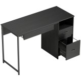 HOMCOM Birou Gaming Industrial, 120x52,3cm Stație Gaming cu Suport Tastatură, Compartiment Deschis și Sertare pentru Documente Format A4 Letter Legal,