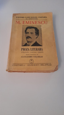 M EMINESCU - PROZA LITERARA 1943 foto