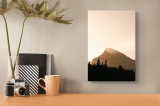 Tablou Canvas Munți &icirc;n lumina dimineții Apus Natură Calmă, 26 x 39 cm, CMCLASS