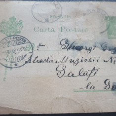 Carte postala Romania 1929, circulata