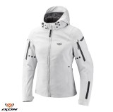 Geaca (jacheta) femei pentru scuter - motocicleta Touring/Adventure/Urban Ixon All season model Burning LS culoare: gri deschis (light grey) (geaca la