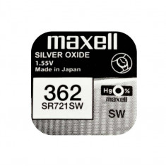 Baterie ceas Maxell SR721SW V362 SR58 1.55V, oxid de argint, 10buc/cutie