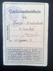 Carnet de elev Austria vechi vintage interbelic 1926 Viena foto