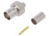 Mufă BNC mamă 75&Omega; crimpată pentru cablu Belden KX6A RG59B/U