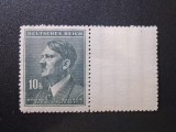 Boemia și Moravia 1942 Serie Uzuală Adolf Hitler Valoare Mare 10 Korun Pereche Orizontală cu C&acirc;mp Alb Dreapta MNH Neștampilat - A0029