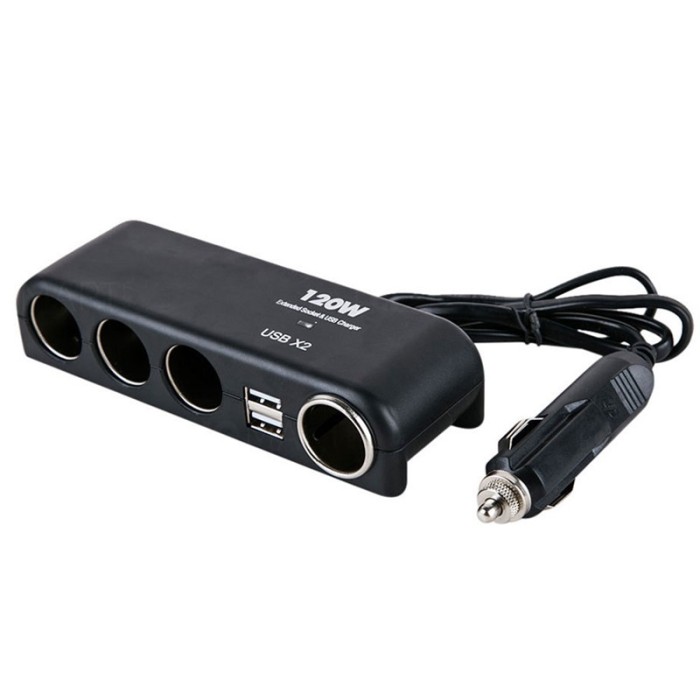 Priza auto Olesson, 120 W, 2 x USB, 4 prize Priza auto Olesson, 120 W, 2 x USB, 4 prize