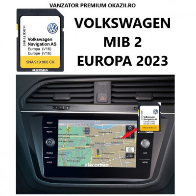 SD Card Original Volkswagen 32 GB navigatie Discover Media MIB2 Europa V16 2022 foto